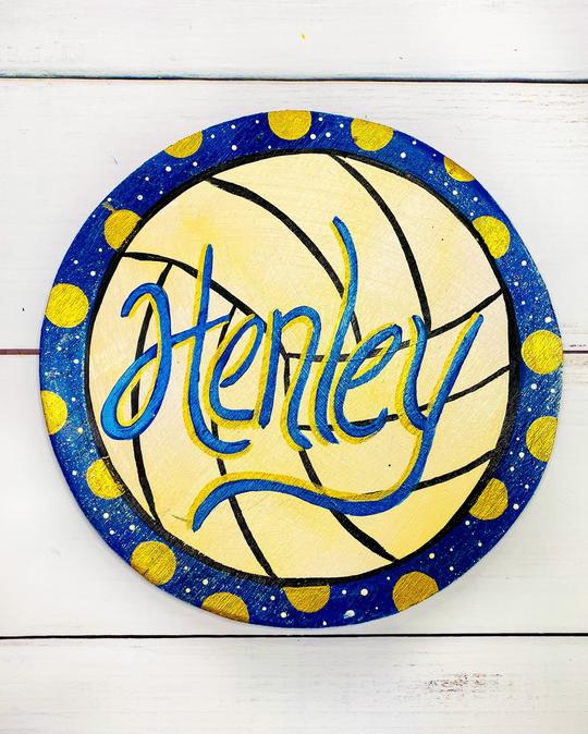 Customizable Volleyball Wood Sign
