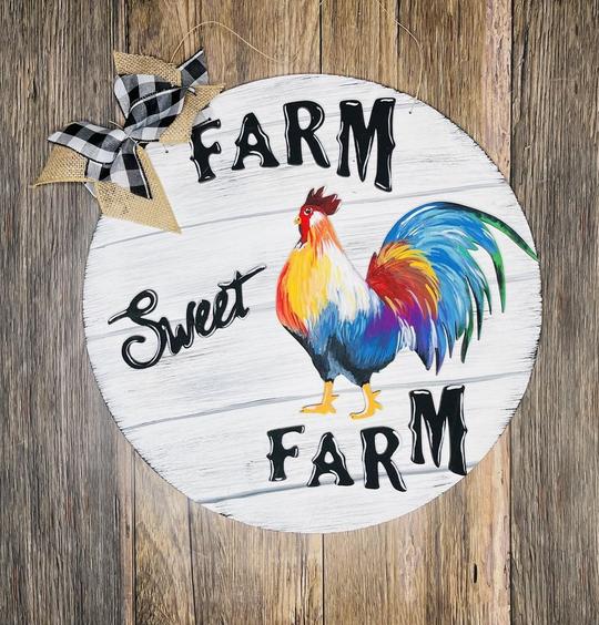 Farm Sweet Farm Door Hanger